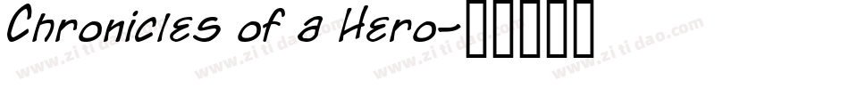 Chronicles of a Hero字体转换